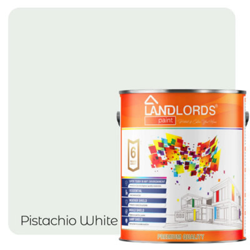 Image of Landlords Paint - Anti-Damp Paint - Damp Proof Protection For Interior Walls & Ceilings - Pistachio White - 1L