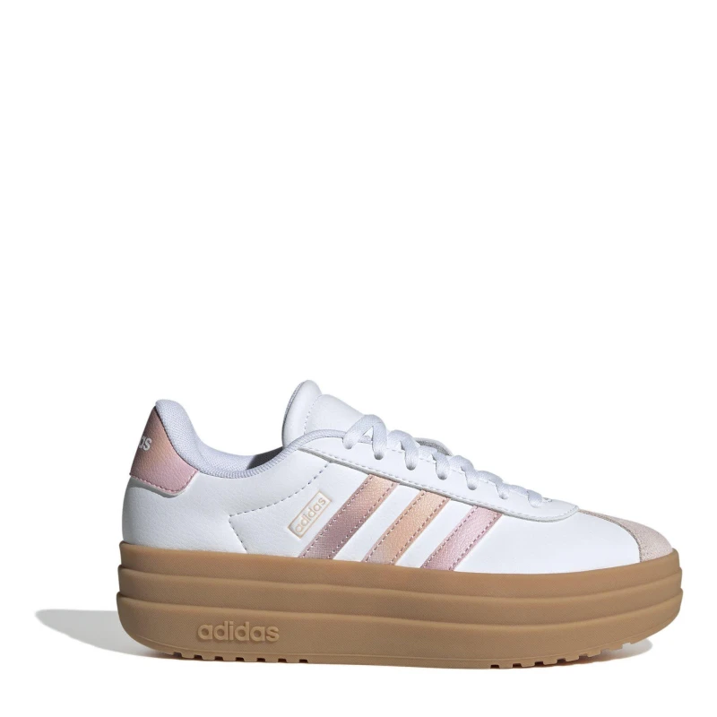 Image of adidas VL Court Bold Lifestyle Shoes Juniors - White White 4
