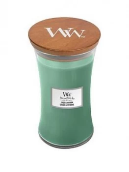 Image of Woodwick Large Hourglass Candle ; Sage & Myrrh