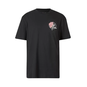 Image of AllSaints Nurose Brace Short Sleeve Crew - Jet Black