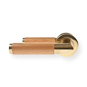 Image of LocksOnline Havanna Lever Handle Set on Round Rosette