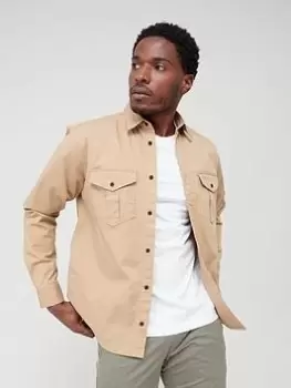 Image of Hugo Enio Overshirt - Dark Beige