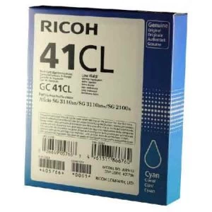 Image of Ricoh 405766 Cyan Ink Cartridge