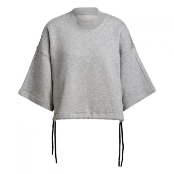 Image of adidas Sportswear Studio Lounge Fleece Sweatshirt - Medium Grey Heather