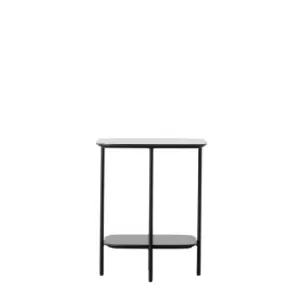 Image of Crossland Grove Bath Side Table Black Marble