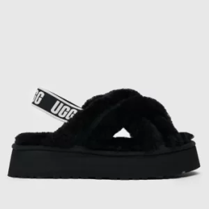 Image of UGG Black Disco Cross Slide Slippers