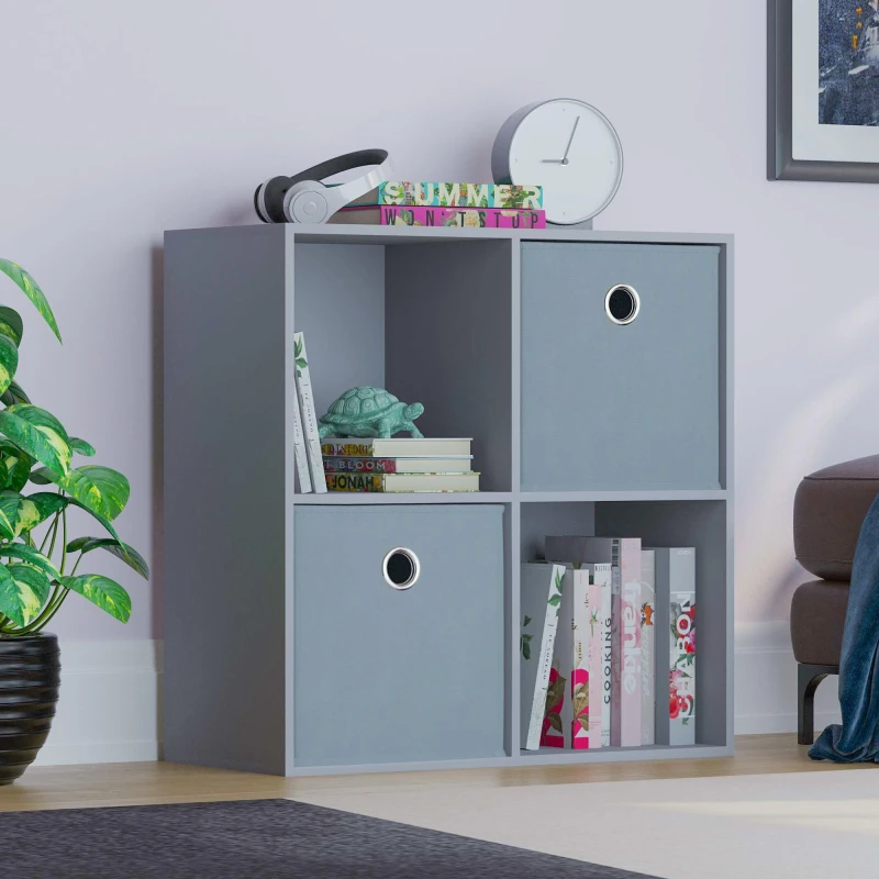 Image of Lassic 2x2 Cube Storage Unit (G) + Set of 2 Storage Cubes Grey unisex 2x2