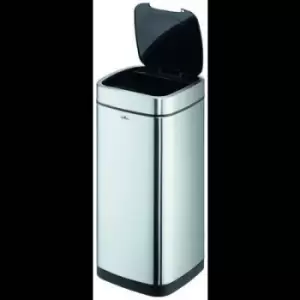 Image of Durable 342323 342323 Garbage bin 35 Stainless steel Silver on-touch lid