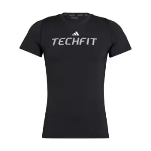 Image of adidas Techfit Graphic T-Shirt Mens - Black