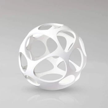 Image of Organica 9-Light G9 Table Lamp, Glossy White / Polished Chrome