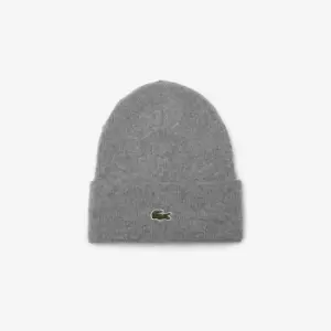 Image of Unisex Lacoste Wool Beanie Size Unique size Grey Chine