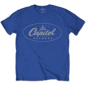 Image of Capitol Records - Logo Unisex Medium T-Shirt - Blue