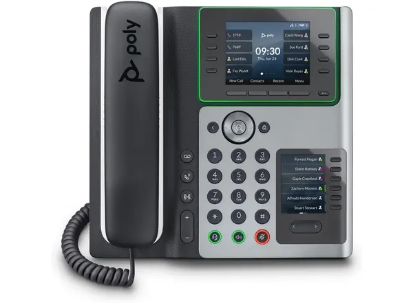 Image of Poly Edge E450 IP Phone and PoE-enabled