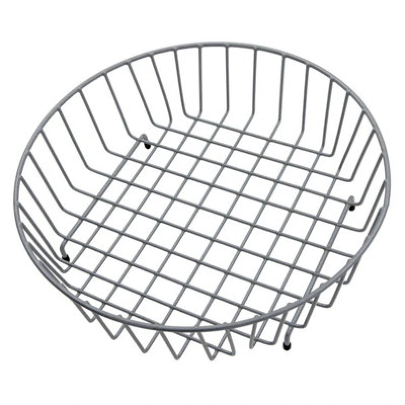 Image of Modern Reginox Grey Wire Mesh Round Metal Basket Accessory R 1090 X