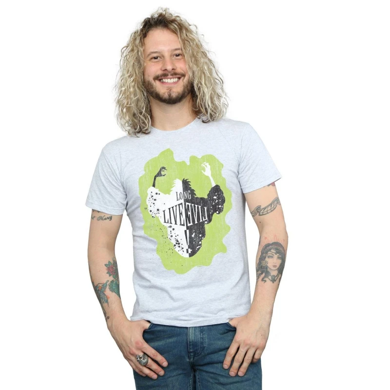Image of Disney Men The Descendants Cruella Long Live T-Shirt in Grey Size: Small Grey S Male 5057972015186