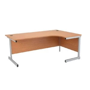Image of Jemini Oak 1600mm Right Hand Radial Cantilever Desk KF838049