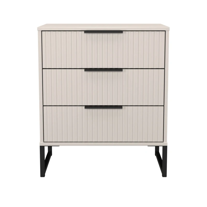 Image of Ancona Matt Kashmir 3 Drawer Chest (H)678mm (W)575mm (D)395mm