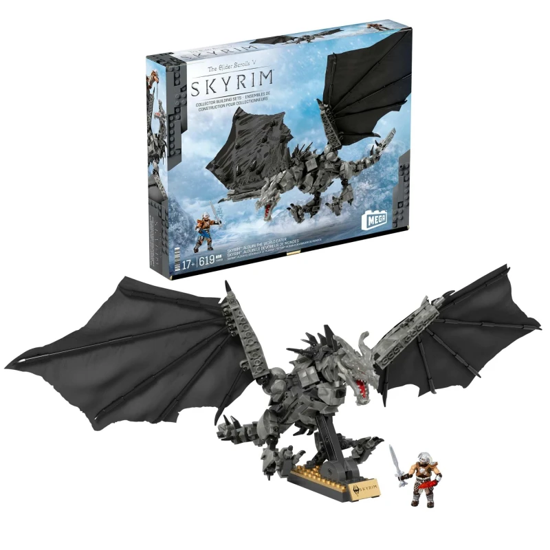Image of Mega Skyrim Alduin the World Waster Building Kit & Action Figure