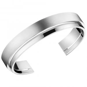 Image of Calvin Klein Unite Silver Stainless Steel Ladies Bangle Jewellery KJ6AMF08010M RRP 79