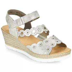 Image of Rieker JULIA womens Sandals in Silver,5,6,7,7.5,8
