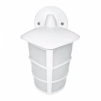 Image of Eterna White Outdoor LED Modern Wall Mounted Lantern