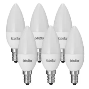 Image of 6W LED Candle Bulb E14, Daylight 6500K (Pack of 6)