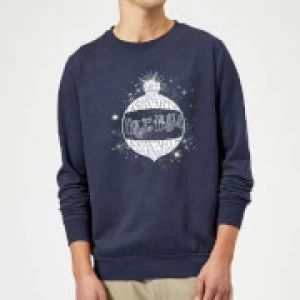 Image of Harry Potter Yule Ball Baubel Christmas Sweatshirt - Navy - S