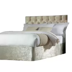 Image of Belledorm Divan Crushed Velvet Base Wrap (King) (Champagne)