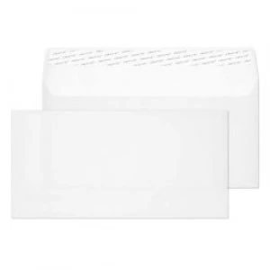Image of Creative Senses Coloured Envelopes DL Peel & Seal 110 x 220 mm Plain 90 gsm Translucent White Pack of 500