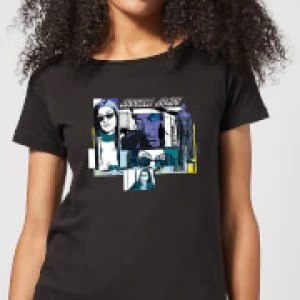Image of Marvel Knights Jessica Jones Comic Panels Womens T-Shirt - Black