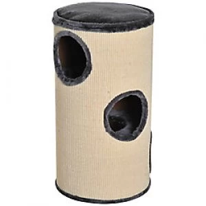 Image of PawHut Cat Condo Beige, Grey 380 mm x 700 mm