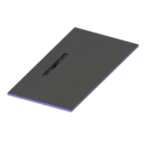 Image of Blue Rectangular Wet Room Shower Tray with Offset Waste Position 1800 x 900mm - Live Your Colour