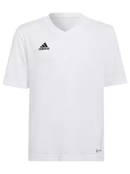 Image of Boys, adidas Youth Entrada 22 Training Tee - White, Size 9-10 Years