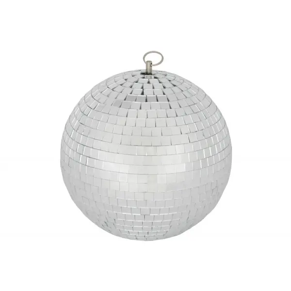 Image of QTX QTX 10cm 100mm 4" Silver Sparkling Disco Lights Halloween Xmas Party Large Mirror Ball MB-10