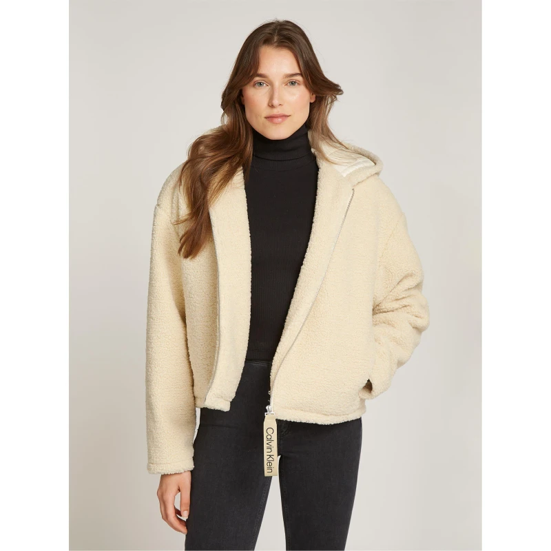 Image of Calvin Klein Jeans SHERPA JACKET - Beige Beige 12