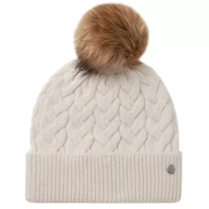 Image of Joules Womens Elena Cable Hat Cream