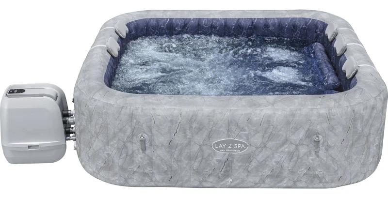 Image of Lay-Z-Spa San Francisco Smart Luxe HydroJet Pro Hot Tub - Marble Effect