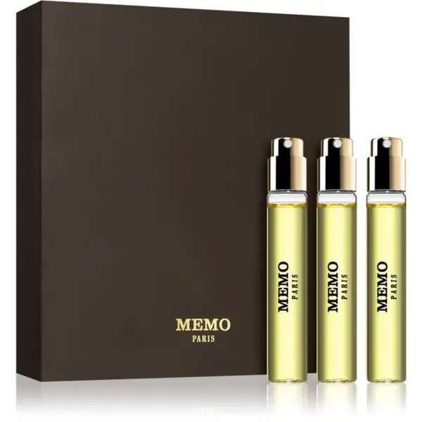Image of Memo Irish Leather Eau de Parfum Unisex Travel Spray Refill Set