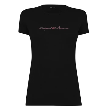 Image of Emporio Armani Signature T Shirt - Black