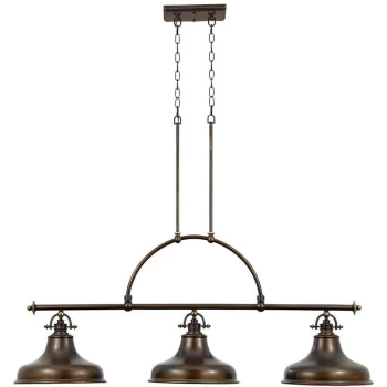 Image of Elstead Emery - 3 Light Pendant Bar Chandelier Light Palladian Bronze, E27
