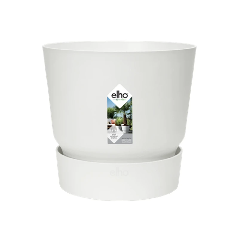 Image of Elho Greenville Round 25cm - White 0462262415000