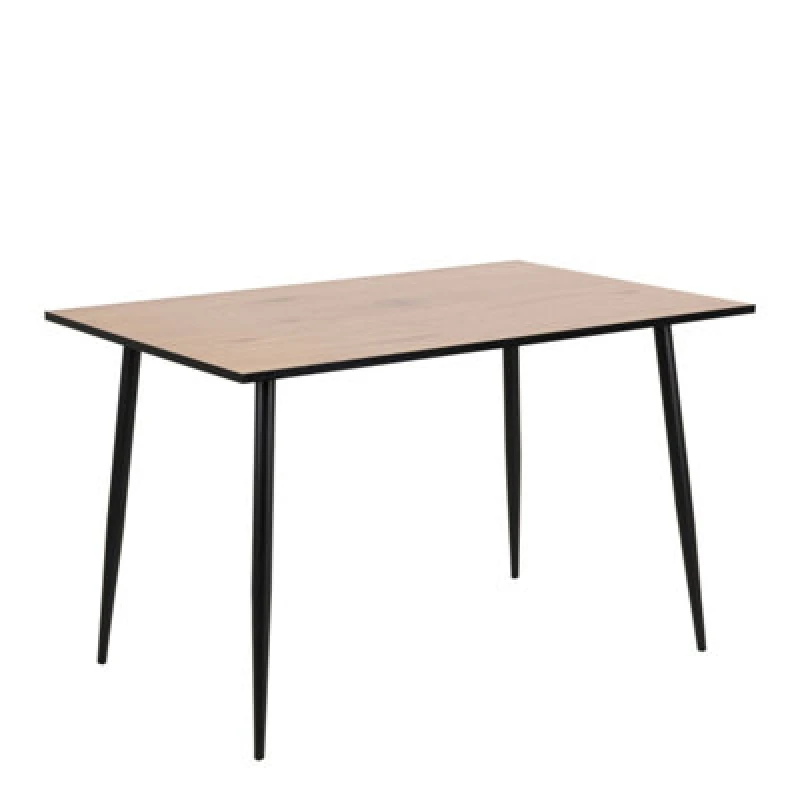 Image of Furniture To Go Wilma Dining Table With Oak Top & Black Legs