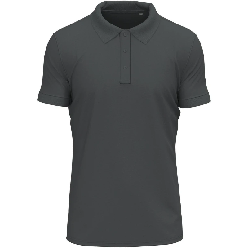 Image of Stedman Stedman Men Stretch Polo Shirt in Grey Size: Small Grey S Male 5063703705738