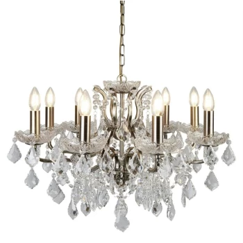 Image of Searchlight Lighting - Searchlight Paris - 8 Light Chandelier Antique Brass Finish, E14