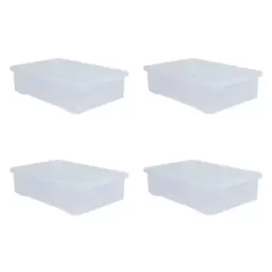 Image of Wham Clear 46L Underbed Crystal Box and Lid Set of 4