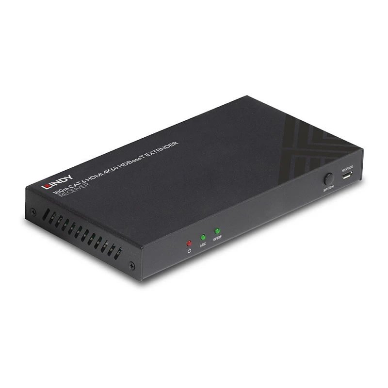 Image of Lindy 100m Cat.6 HDMI 4K60. Audio. IR and RS-232 HDBaseT Receiver