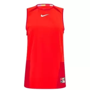 Image of Nike FC DriFit Sleeveless Football Top Womens - Orange