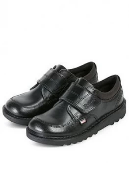 Image of Kickers Boys Kick Scuff Low Strap Shoe - Black