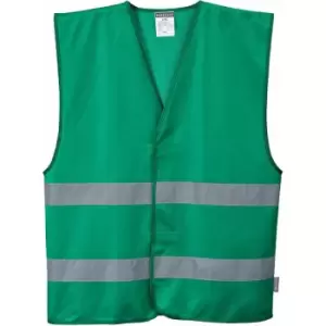 Image of F474 - Green Sz S/M Hi-Vis Iona Safety Vest Visibility Reflective - Bottle Green - Portwest