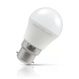 Image of Crompton Golfball LED Light Bulb Dimmable B22 5W (40W Eqv) Warm White Opal